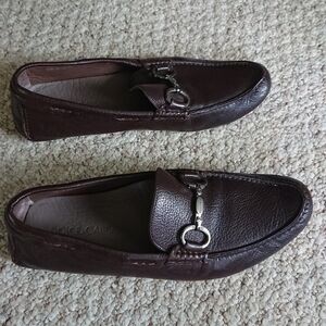 Dolce & Gabbana Brown Leather Driving Horsebit Slip On Loafers size 8